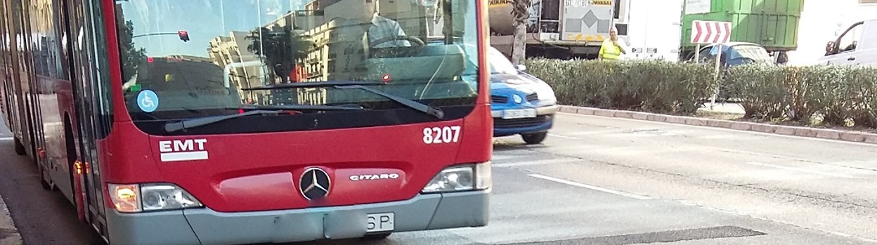Vista de un autobús