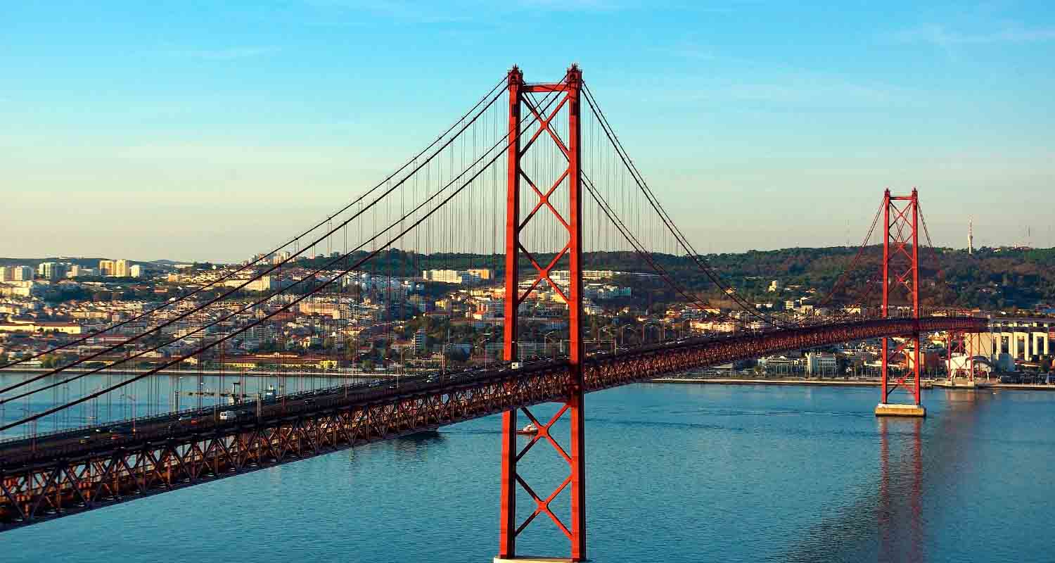  Vista de un puente colgante 