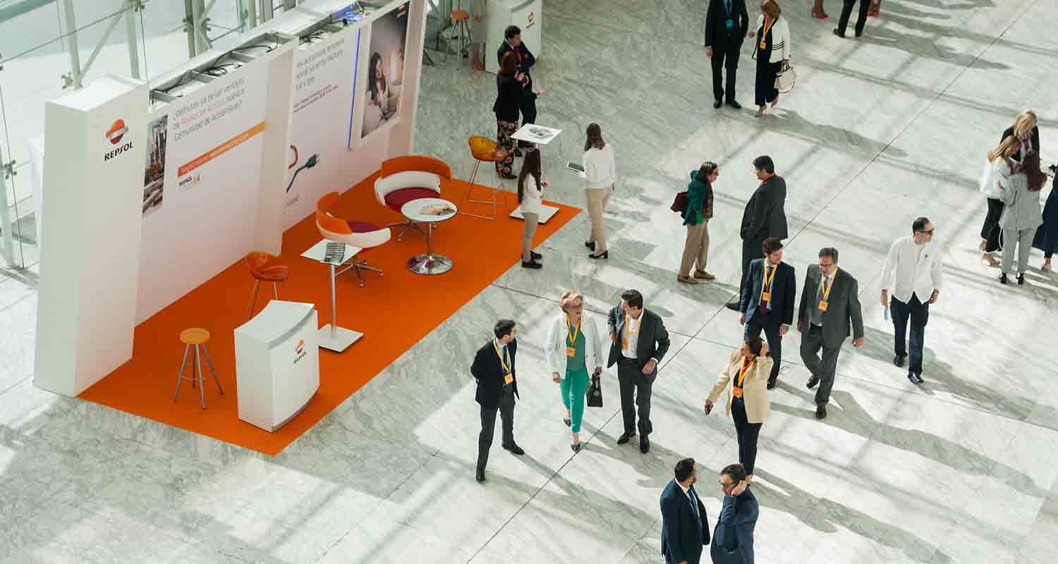 Stand de repsol en un evento