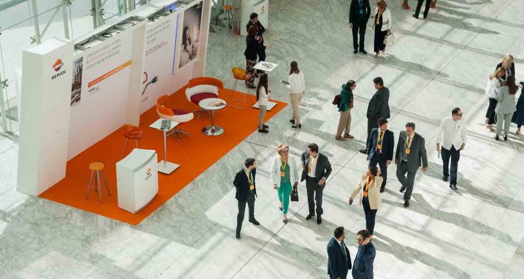 People at an official Repsol event