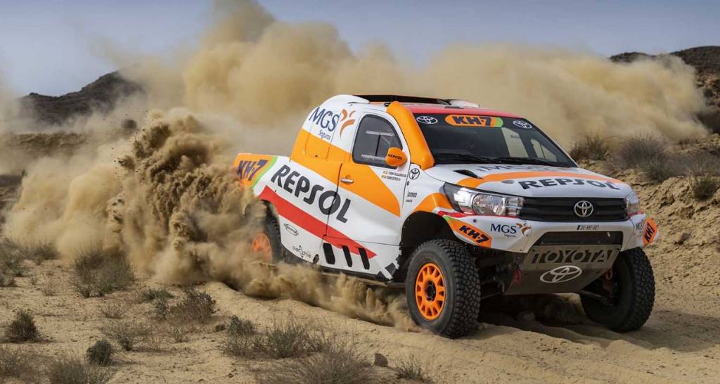 Isidre Esteve&apos;s car in the Dakar Rally