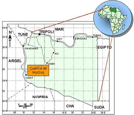 Mapa de Libia