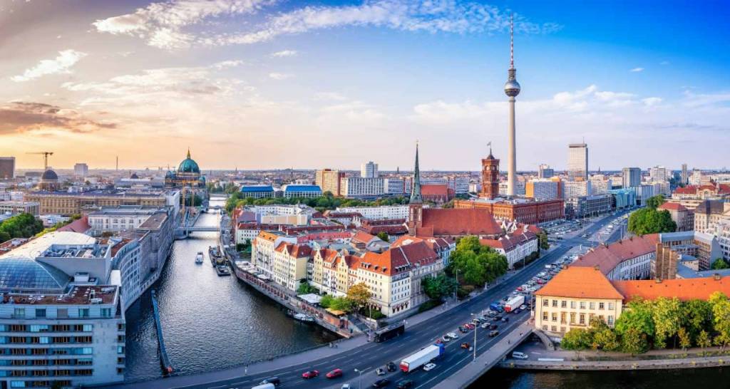 Vista de la ciudad de Berlín en Alemania.