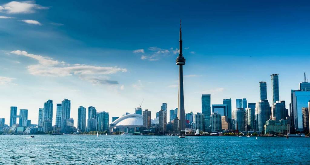 Vista la ciudad de Toronto en Canadá.