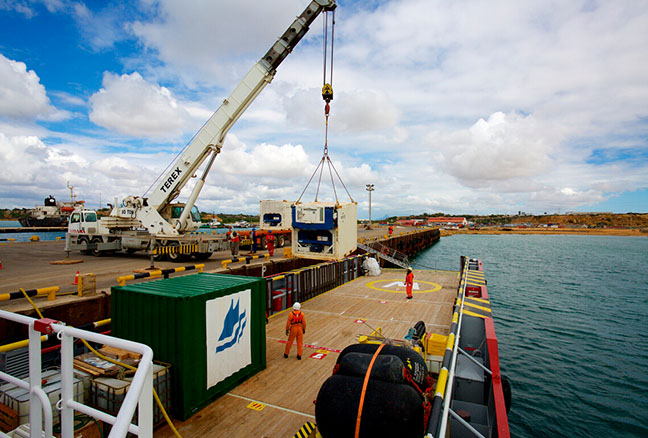 Plataforma en el mar
