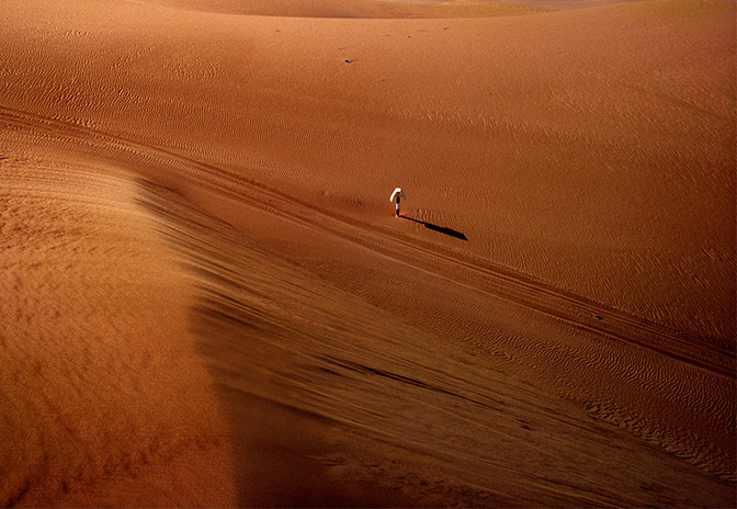 Vista del desierto de Libia
