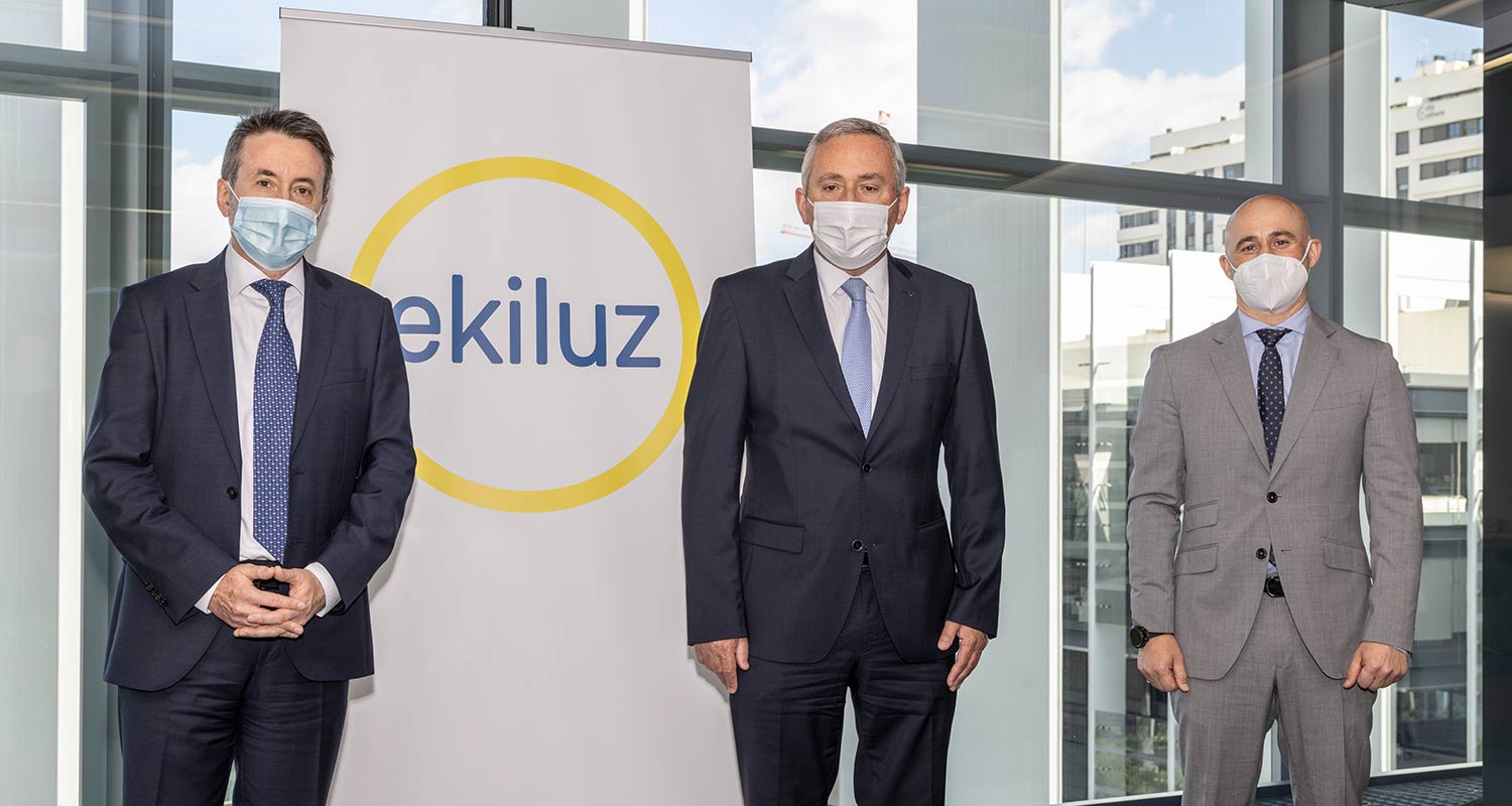 Repsol CEO Josu Jon Imaz, the Chairman of the Mondragón Corporation, Iñigo Ucín, and the Managing Director of Krean, Jon Berbel
