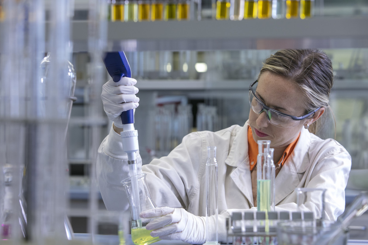 Female scientist in a lab