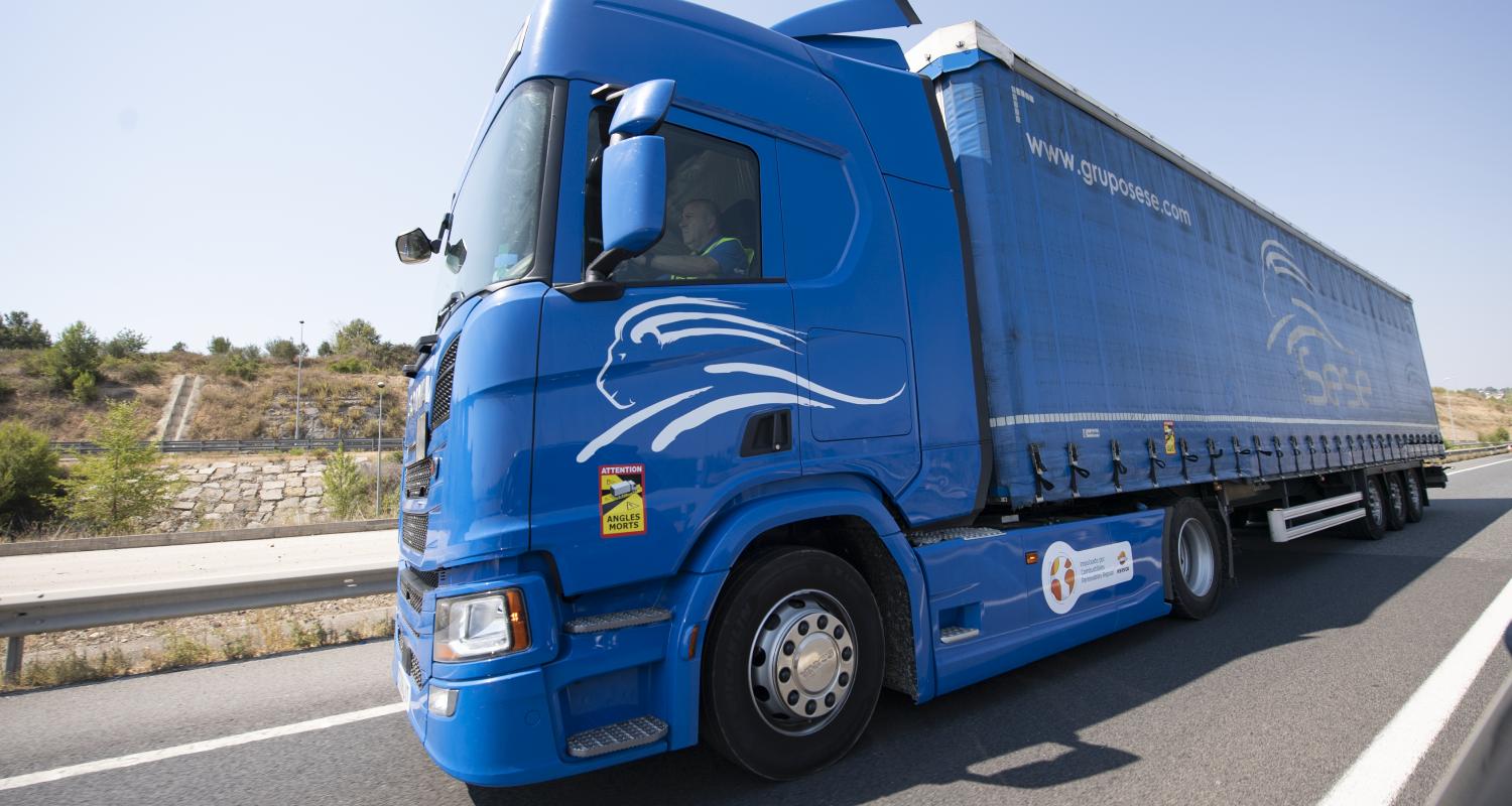 A truck on the road