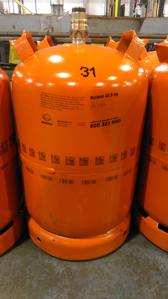 Butane cylinders