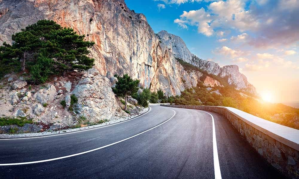 Carretera de montaña. 