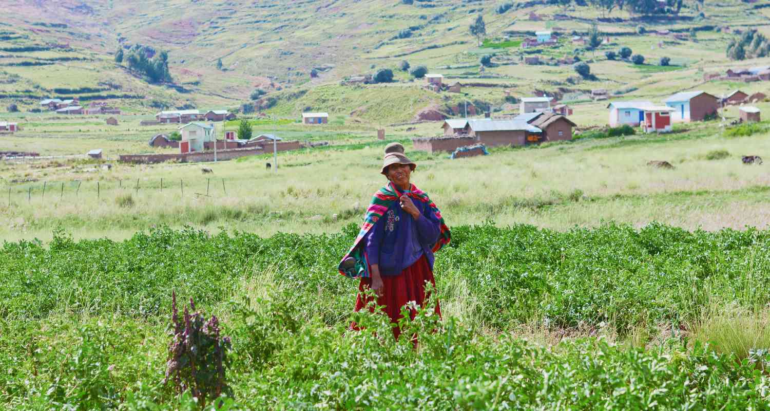Mujer indígena en el campo