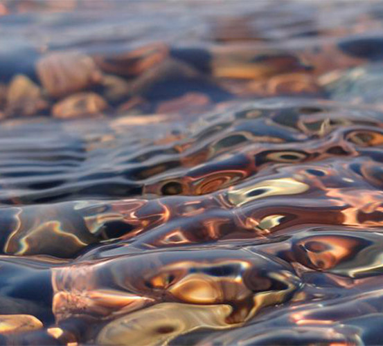 View of a rocks in river