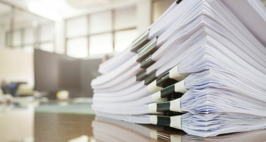 Documents on a table