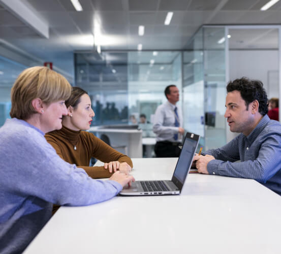 Two women in a meeting