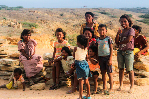 Local people in La Guajira. Colombia.