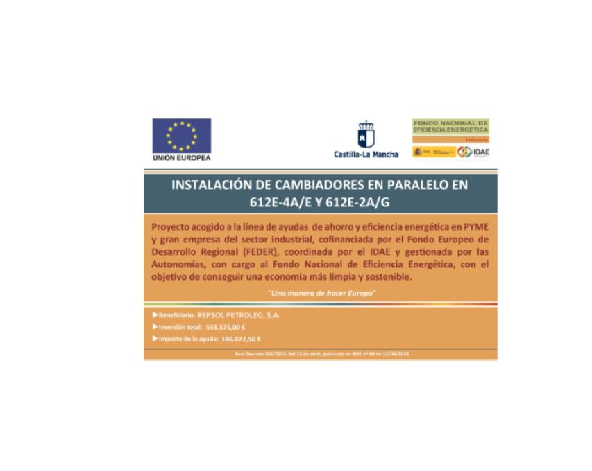 Installation of parallel exchangers in 612E-4A/E and 612E-2A/G