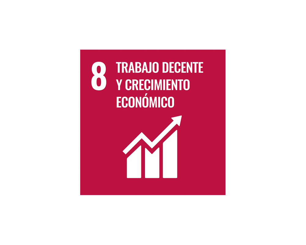 Logo ODS 8 Trabajo decente y crecimiento económico