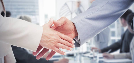 A handshake. Suppliers and partners