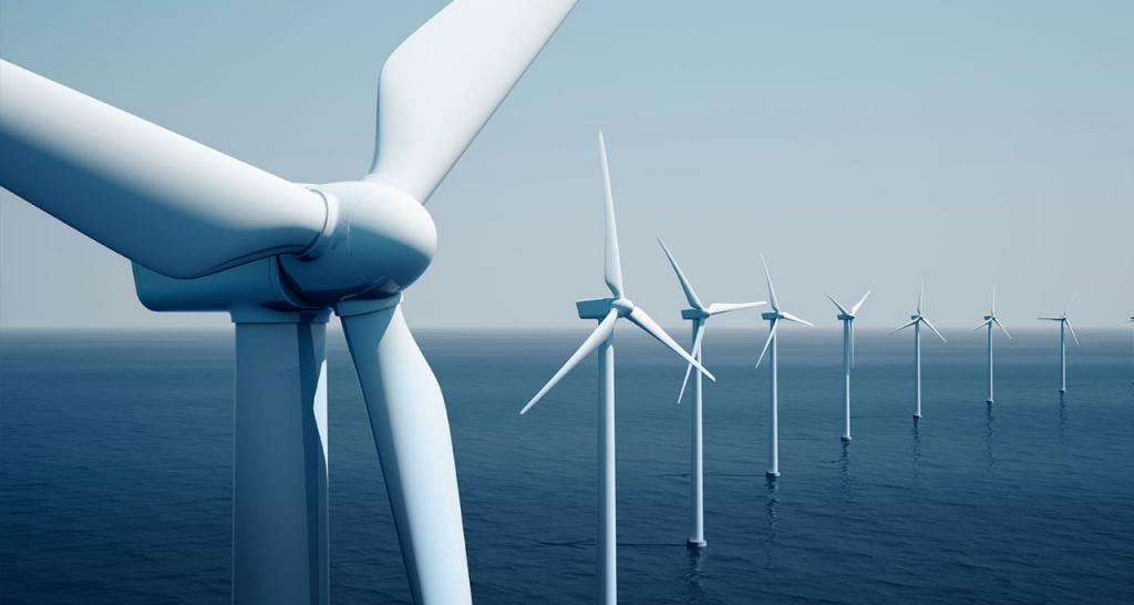 Image of several wind turbines