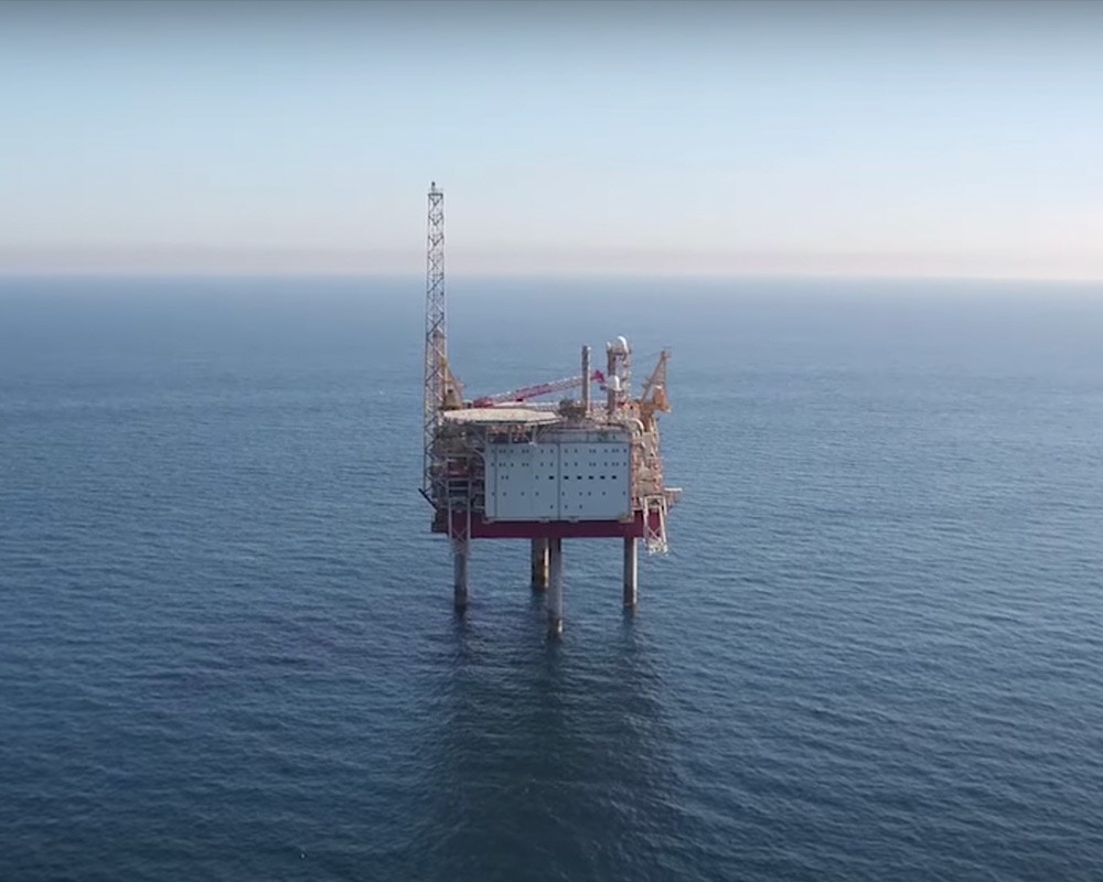 Una plataforma en el mar de Noruega