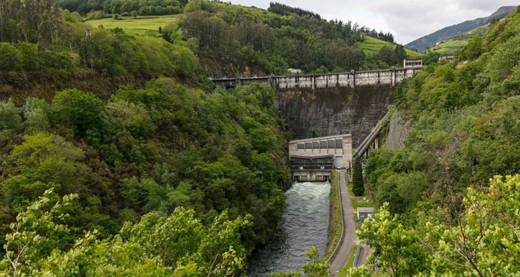 View of a hydropower plant