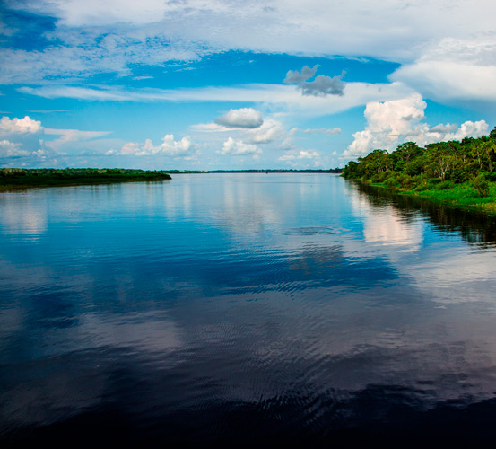 Shot of the Sagari river in Peru