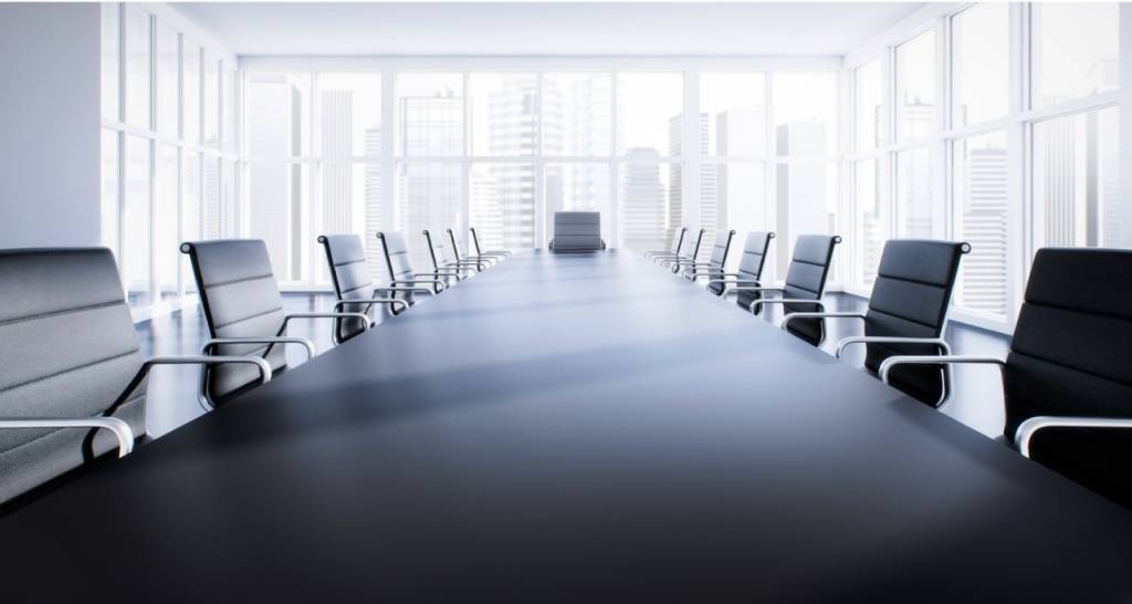 View of a meeting room table