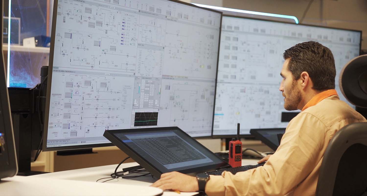 Man in a control room