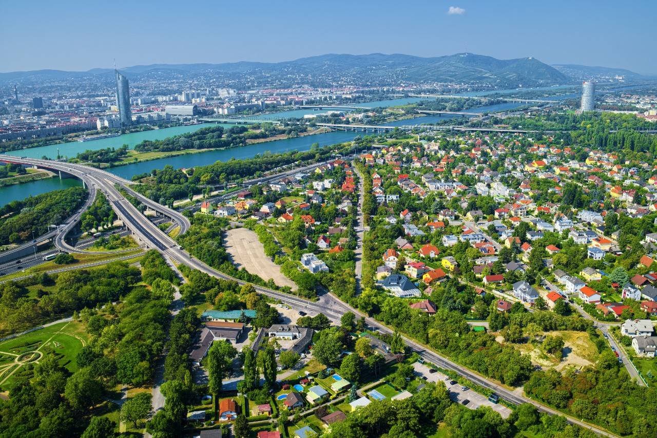 vista aérea de Viena
