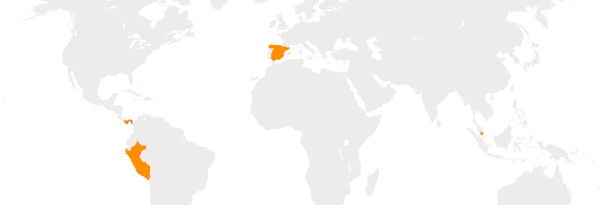 Mapa interactivo con la información de puertos donde suministramos los productos